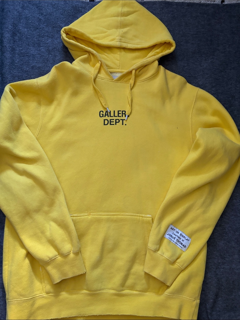 Gallery Dept Yellow Logo Crewneck Hoodie